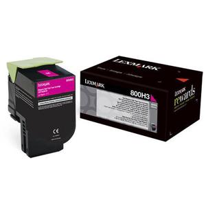  Lexmark 80C0H30 Magenta Toner Cartridge for CX410 Series Multifunction Printers, 3000 Pages Yield 