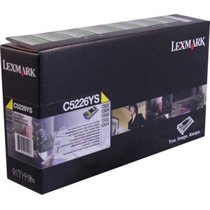  Lexmark C5226YS Yellow Toner Cartridge for C522, C524 & C53x Series Printers, 3000 Pages Yield 
