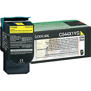  Lexmark C544X1YG Extra High Yield Yellow Laser Return Program Toner Cartridge, 4000 Pages Yield 