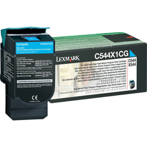  Lexmark C544X4CG Cyan Toner Cartridge for C544 Printers, 4000 Pages Yield 
