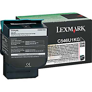  Lexmark C546U1KG Black Toner Cartridge for C546dtn Printer & X546dtn / X548dte / X548de MFPs, 8000 Pages Yield 