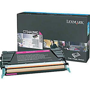  Lexmark C734A2MG Magenta Toner Cartridge for C734, C736, X734, X736, X738 Series Printer, 6,000 Pages Yield 