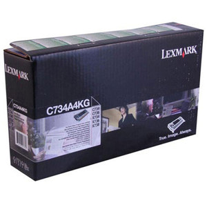  Lexmark C734A4KG Black Toner Cartridge for C734, C736, X734, X736 and X738 Series Printers with TAA Compliant, 8000 Pages Yield 