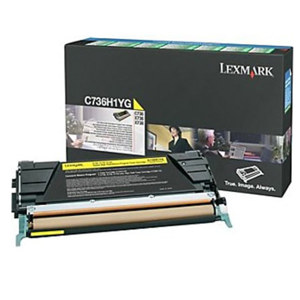  Lexmark C736H1YG Yellow Toner Cartridge for C736, X736 & X738 Series Printers, 10000 Pages Yield 