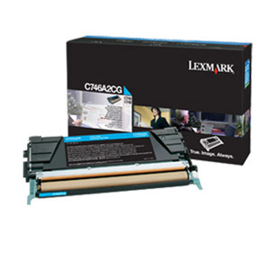  Lexmark C746A2CG Cyan Toner Cartridge for C746 & C748 Series Printers, 7000 Pages Yield 