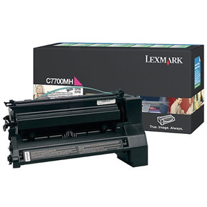  Lexmark C7700MH Magenta Toner Cartridge, Yield 10,000 Pages 