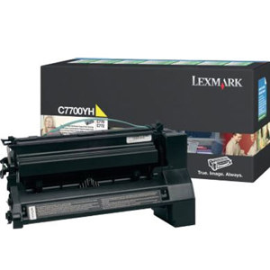  Lexmark C7700YH Yellow Toner Cartridge, Yield 10,000 Pages 