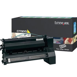  Lexmark C7700YS Yellow Toner Cartridge, Yield 6000 Pages 