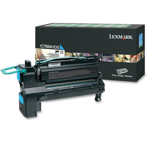 Lexmark C792A1CG Cyan Toner Cartridge for C792 & X792 Series Printers, 6000 Pages Yield 