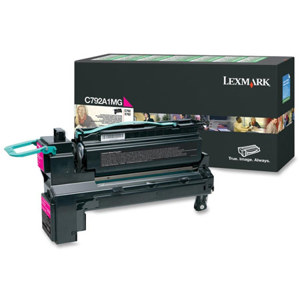  Lexmark C792A1MG Magenta Toner Cartridge for C792 & X792 Series,, 6000 Pages Yield 