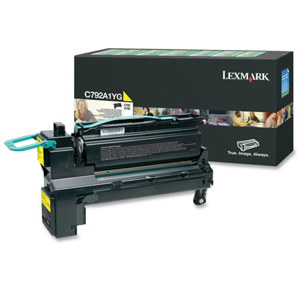  Lexmark C792A1YG Yellow Toner Cartridge for C792 & X792 Series Printers, 6000 Pages Yield 