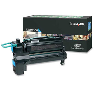  Lexmark C792X1CG Cyan Toner Cartridge for C792 Series Printers, 20000 Pages Yield 