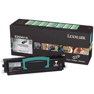  Lexmark E250A11A Black Toner Cartridge, Yield 3500 Pages 