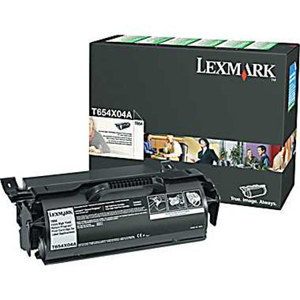  Lexmark T654X04A Black Print Cartridge for T654 Series Printers, 36000 Page Yield 
