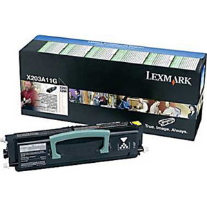  Lexmark X203A11G Black Toner Cartridge for X204 Series Monochrome Laser Multi Function Printers, 2500 Pages Yield 