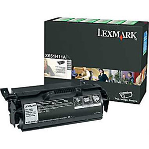  Lexmark X651H11A Black Toner Cartridge for X651, X652, X654, X656 & X658 Multi Function Printers, 25000 Pages Yield 