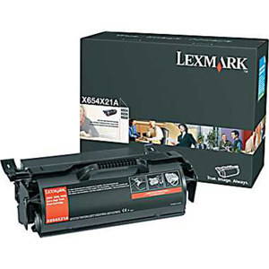  Lexmark X654X21A Black Toner Cartridge for X654, X656 & X658 Series Multi Function Printers, 36000 Pages Yield 