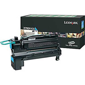 Lexmark X792X1CG Cyan Toner Cartridge for X792 Series Printers, 20000 Page Yield 
