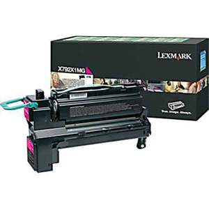  Lexmark X792X1MG Magenta Print Toner Cartridge for X792 Series MFPs, 20000 Pages Yield 