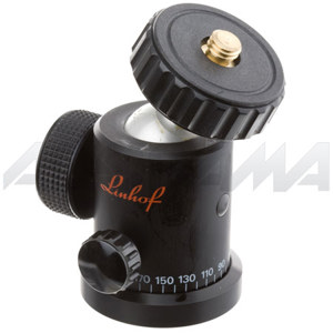  Linhof Universal Ball Head I with Independent Panning Lock & 49mm Base/42mm Top - Supports 7.70 lb 