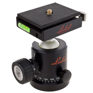  Linhof Profi-II Ball Head with Independent Panning Lock with Quick Release - Supports 17.6 lbs. 