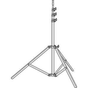  Lowel KS Jr. 7.7' Lightstand with 5/8" Mounting Stud, 4 Section with 3 Risers, Gun Metal Gray. 