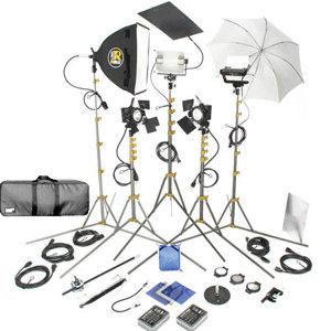  Lowel DV Pro 44 Lighting and Accessories Kit with LB-35R Soft Case 