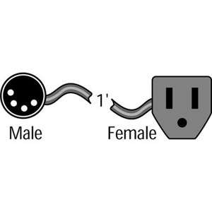  Lowel 4-pin XLR Power Cable Connects the Pro-Light to 12 Volt Batteries. 