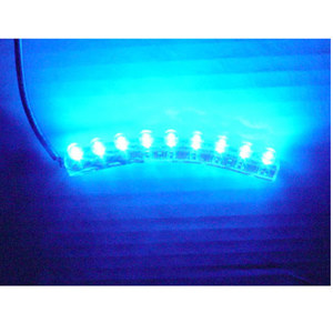  Logisys 9 Blue LED Flexible Waterproof Light Strip, 12V Input Voltage 