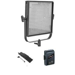  Litepanels 1x1' LED 5600K Bi-Focus Light - Bundle - with Gold Mount Adapter Plate , Anton Bauer DIONIC HC 14.4V Lithium-ion Battery 