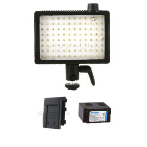  Litepanels MicroPro On-Camera Dimmable 5600K LED Video Light - Bundle with Adapter Plate & Battery VBG-070 for Panasonic 