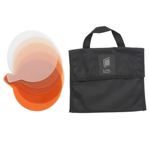  Litepanels Sola 12 5-Piece CTO Gel Set with Gel Bag - Includes Full CTO, 1/2 CTO, 1/4 CTO, 1/8 CTO, Half White Diffusion and Gel Bag 