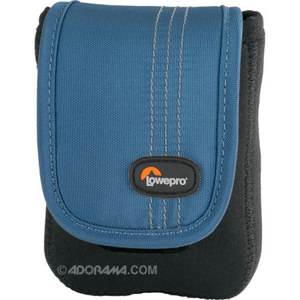 Lowepro Dublin 20 Camera Pouch for Compact Digital Camera/Camcorder Black/Arctic Blue Thumbnail Image