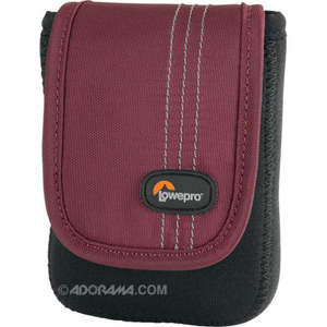 Image :  Lowepro Dublin 20 Camera Pouch for Compact Digital Camera /Camcorder Black/Bordeaux Red 