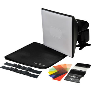  LumiQuest Strobist Kit with Promax Softbox III, FXtra Compact Gel Holder, UltraStrap Mounting Strap 