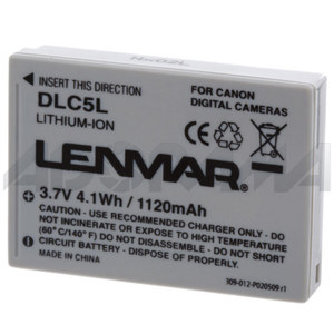 Image :  Lenmar Digital Camera Battery No Memory for Canon Lithium-ion NB-5L 3.7v 1120mAh 