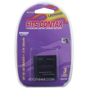 Lenmar No-Memory Lithium-Ion Digital Camera Battery for Contax BP-760S 3.7v 760mAh Thumbnail Image
