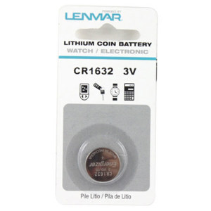 Lenmar WCCR1632 Lithium Battery 3V / 125 mAh Replaces CR1632 Lithium Coin Battery WCCR1632