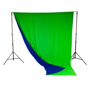  Lastolite 10x12' Chromakey Curtain Muslin Background, Blue / Green. 