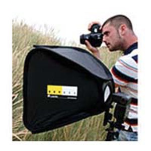  Lastolite EzyBox Hotshoe 24" x 24" To Go Kit with Shoulder Bag and Circular Carry Case 