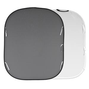  Lastolite 5x6' Reversible Collapsible Background, White/Mid Gray 