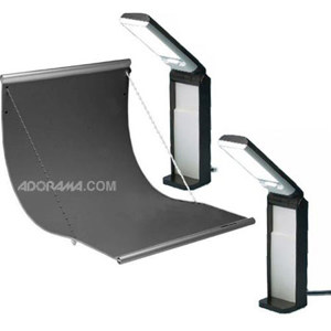  Cloud Dome Cloud Dome Board Digital Lighting Kit, with Two 5000 deg.k Lights & Black Matte Background. 