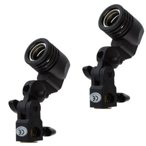  Adorama AC Socket with Light Stand Adapter & Umbrella Holder 2 PK 