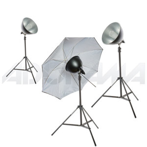  Adorama Adorlite 3 Light Fluorescent Lighting Kit 