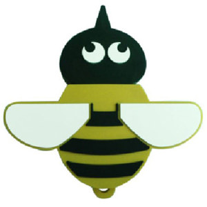 Sakar Bee 8GB USB Flash Drive KeyChain GZ3004