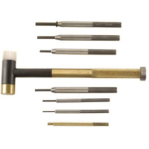  Lyman Deluxe Hammer & Punch Set with Interchangeable Brass, Nylon and Steel Heads, 7-Piece 
