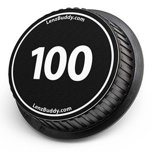  LenzBuddy Rear Lens Cap for Canon 100mm (Black & White) 