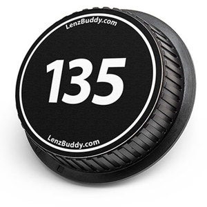  LenzBuddy Rear Lens Cap for Canon 135mm (Black & White) 