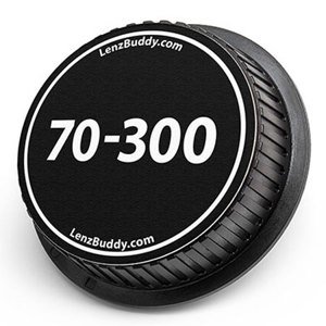  LenzBuddy Rear Lens Cap for Canon 70-300mm (Black & White) 