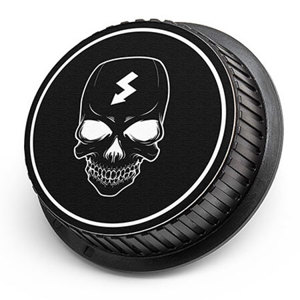  LenzBuddy Rear Lens Cap for Canon - with Photo of a Skull (Black & White) 